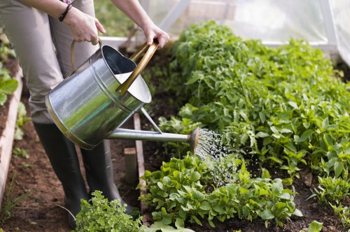 Supervisor reviewing garden maintenance records